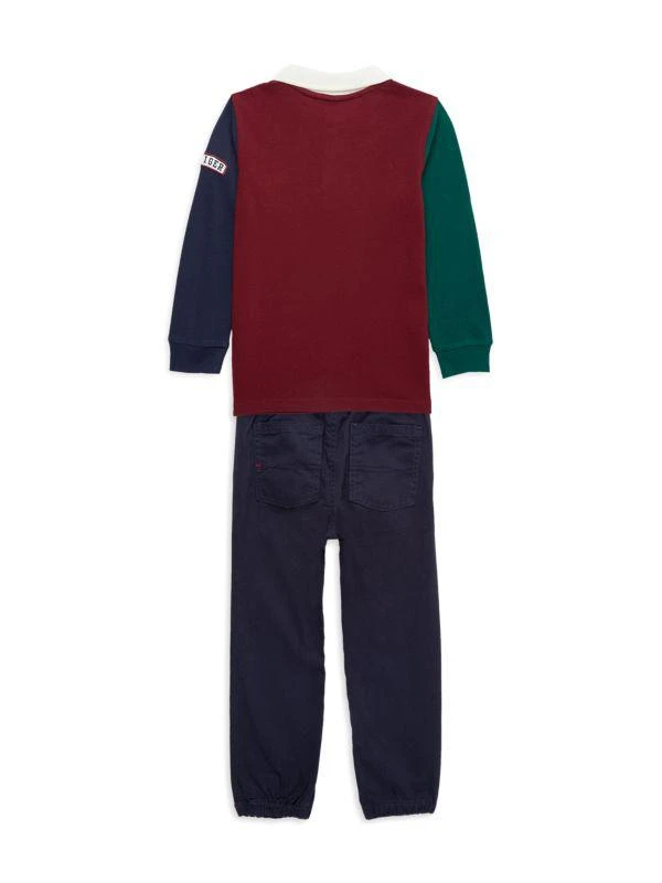 商品Tommy Hilfiger|Baby Boy’s 2-Piece Colorblock Rugby Shirt & Pants Set,价格¥119,第2张图片详细描述