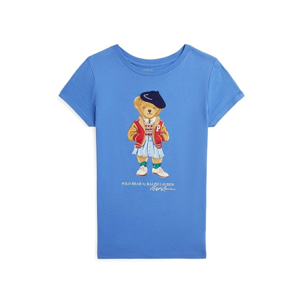 商品Ralph Lauren|Big Girls Polo Bear Cotton Jersey T-shirt,价格¥152,第1张图片