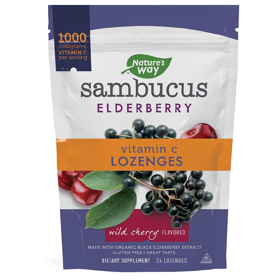 Sambucus Vitamin C Lozenges Wild Cherry商品第1张图片规格展示