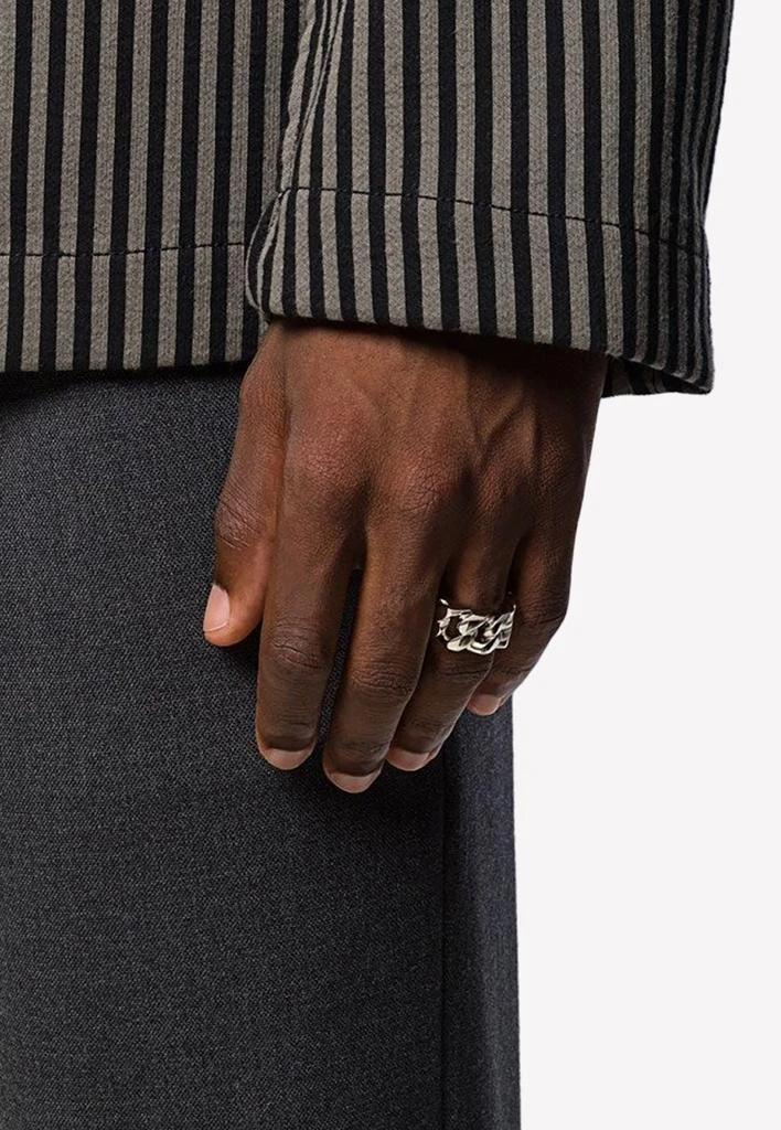 商品Alexander McQueen|Identity Chain Ring in Antique Silver,价格¥2068,第3张图片详细描述