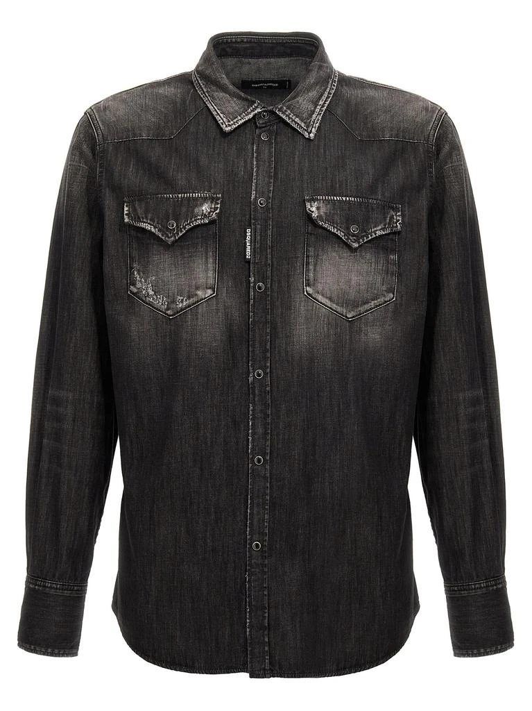 商品DSQUARED2|Dsquared2 Distressed Denim Shirt,价格¥1930,第1张图片