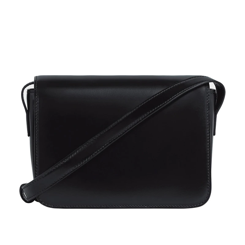 【包税】CELINE/赛琳 22春夏新款TEEN TRIOMPHE系列 女士黑色牛皮革黑色凯旋扣斜挎单肩包 199233BF4.38NO 商品