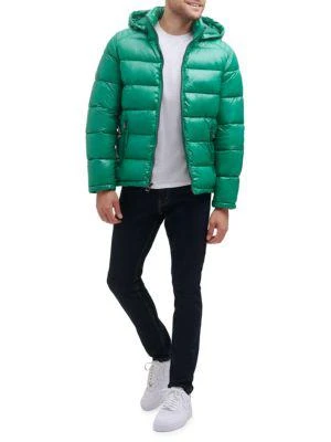 商品GUESS|Quilted Zip Up Puffer Jacket,价格¥586,第3张图片详细描述