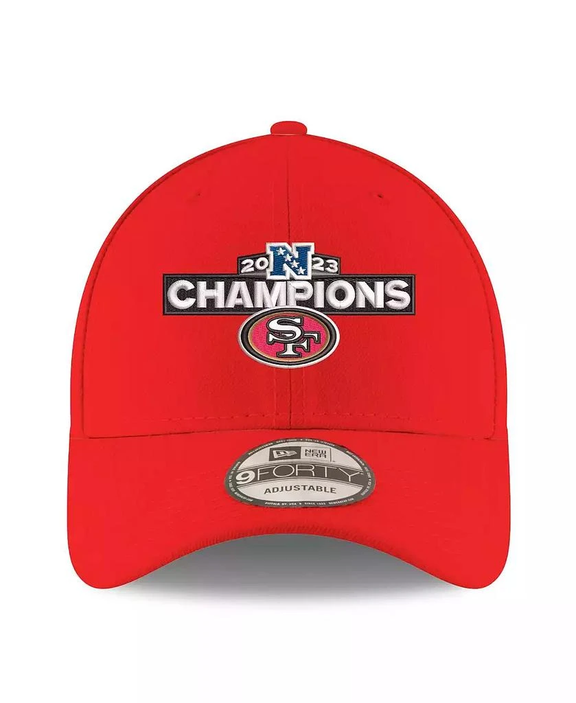 商品New Era|Men's Scarlet San Francisco 49ers 2023 NFC Champions 9FORTY Adjustable Hat,价格¥225,第4张图片详细描述