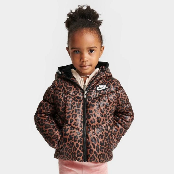 商品NIKE|Girls' Toddler Nike Printed Hooded Puffer Jacket,价格¥332,第1张图片