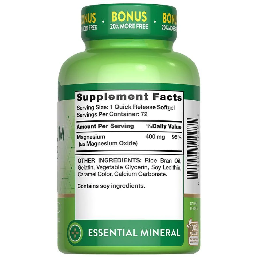 商品Nature's Truth|Magnesium Softgels,价格¥104,第3张图片详细描述