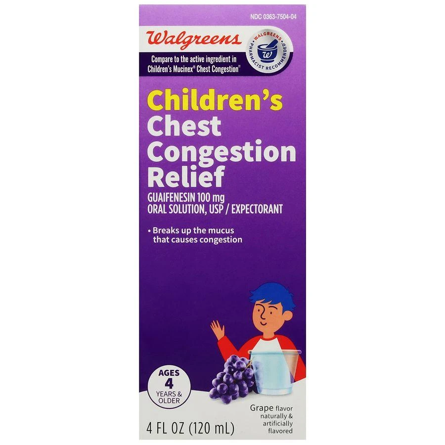 商品Walgreens|Children's Chest Congestion Relief,价格¥98,第2张图片详细描述