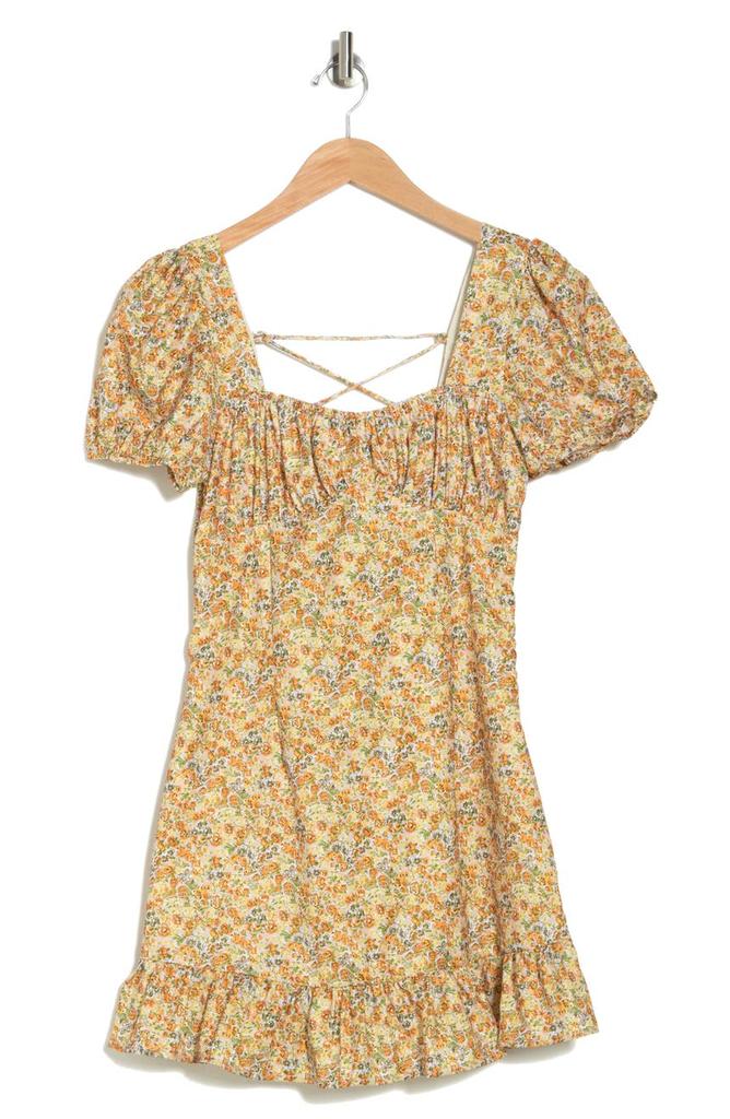 Puff Sleeve Mini Dress商品第3张图片规格展示