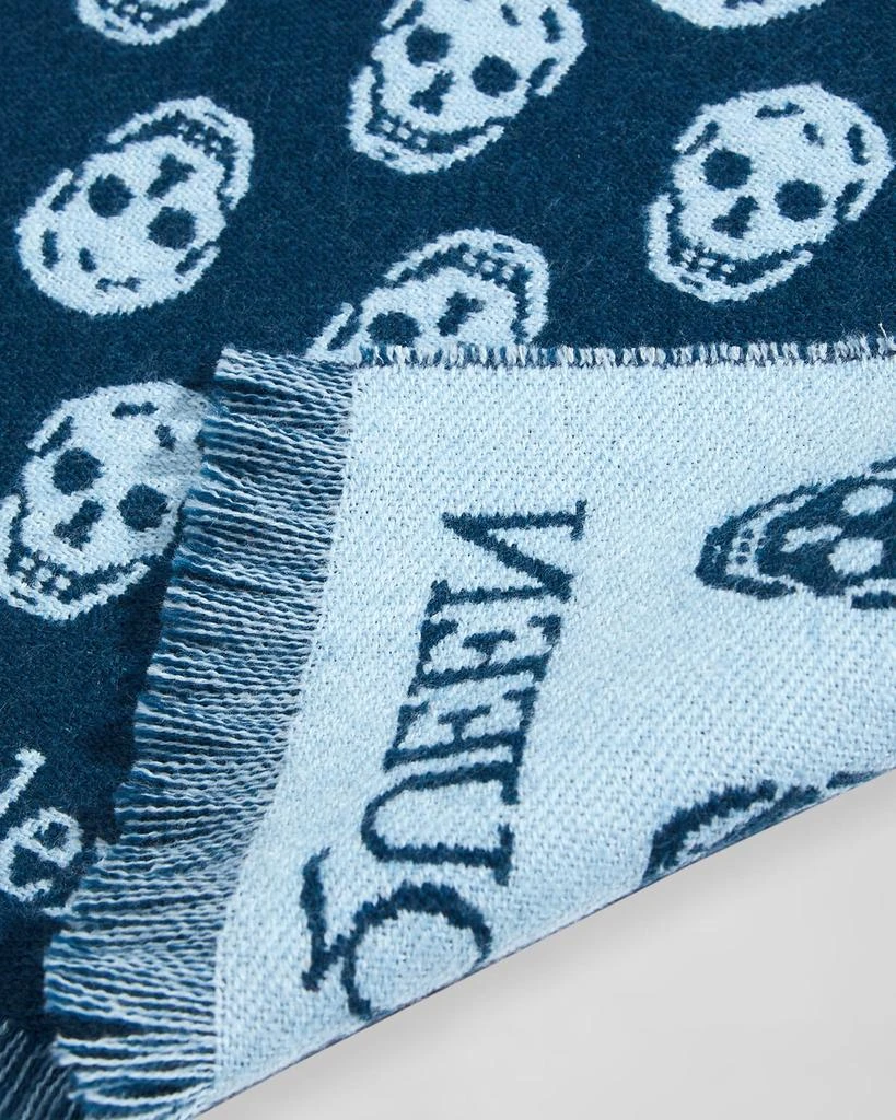 商品Alexander McQueen|Reversible Skull-Print Wool Scarf,价格¥1936,第3张图片详细描述