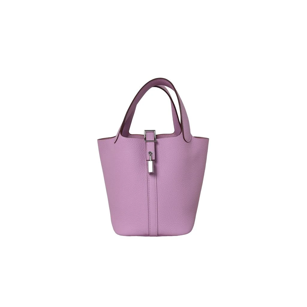 商品Hermes|Hermes Picotin 18 Lock Bag Palladium Hardware Mauve Sylvestre,价格¥36384,第1张图片