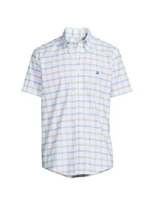 商品Brooks Brothers|Logo Checked Shirt,价格¥196,第3张图片详细描述