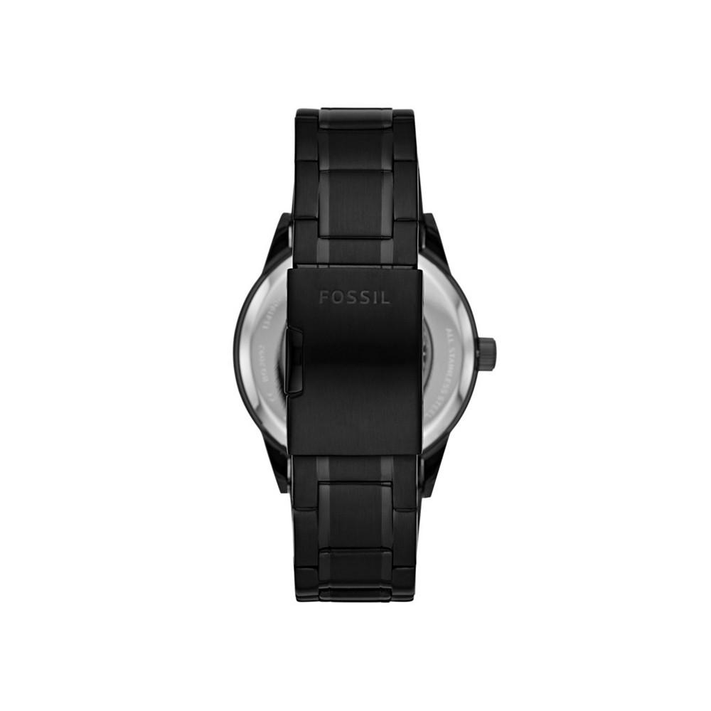 Men's Flynn Automatic Black Stainless Steel Watch 48mm商品第2张图片规格展示