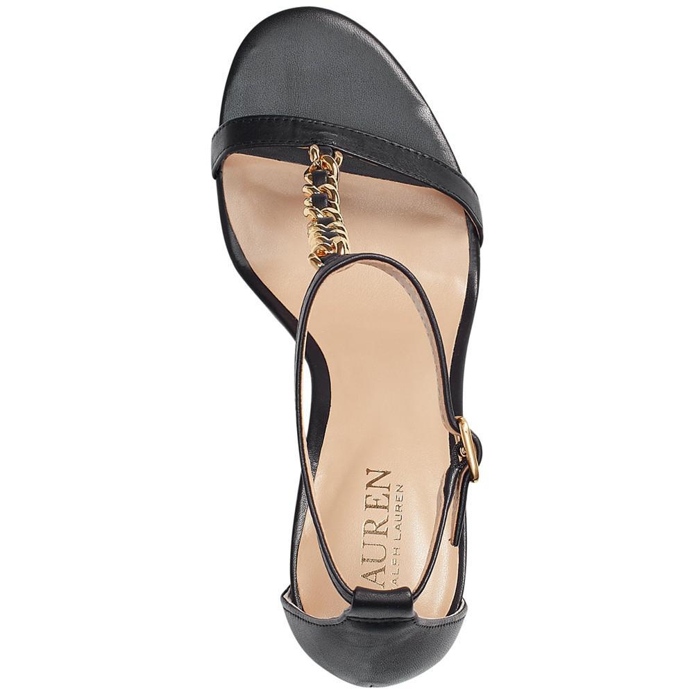 商品Ralph Lauren|Women's Kate T-Strap Dress Sandals,价格¥1223,第6张图片详细描述