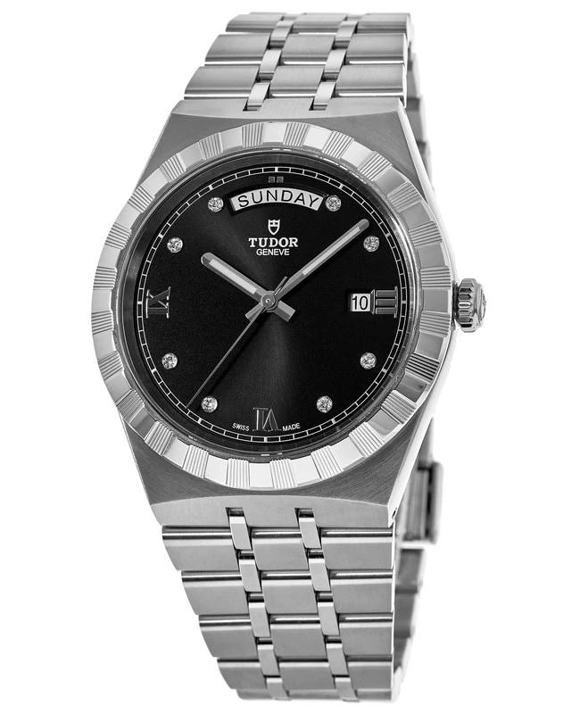 商品Tudor|Tudor Royal Black Diamond Dial Steel Men's Watch M28600-0004,价格¥25434,第1张图片