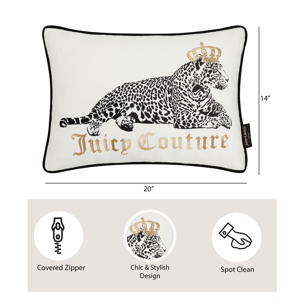 Leopard Crown Decorative Pillow, 14" x 20"商品第6张图片规格展示