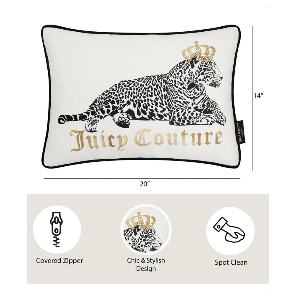 Leopard Crown Decorative Pillow, 14" x 20" 商品