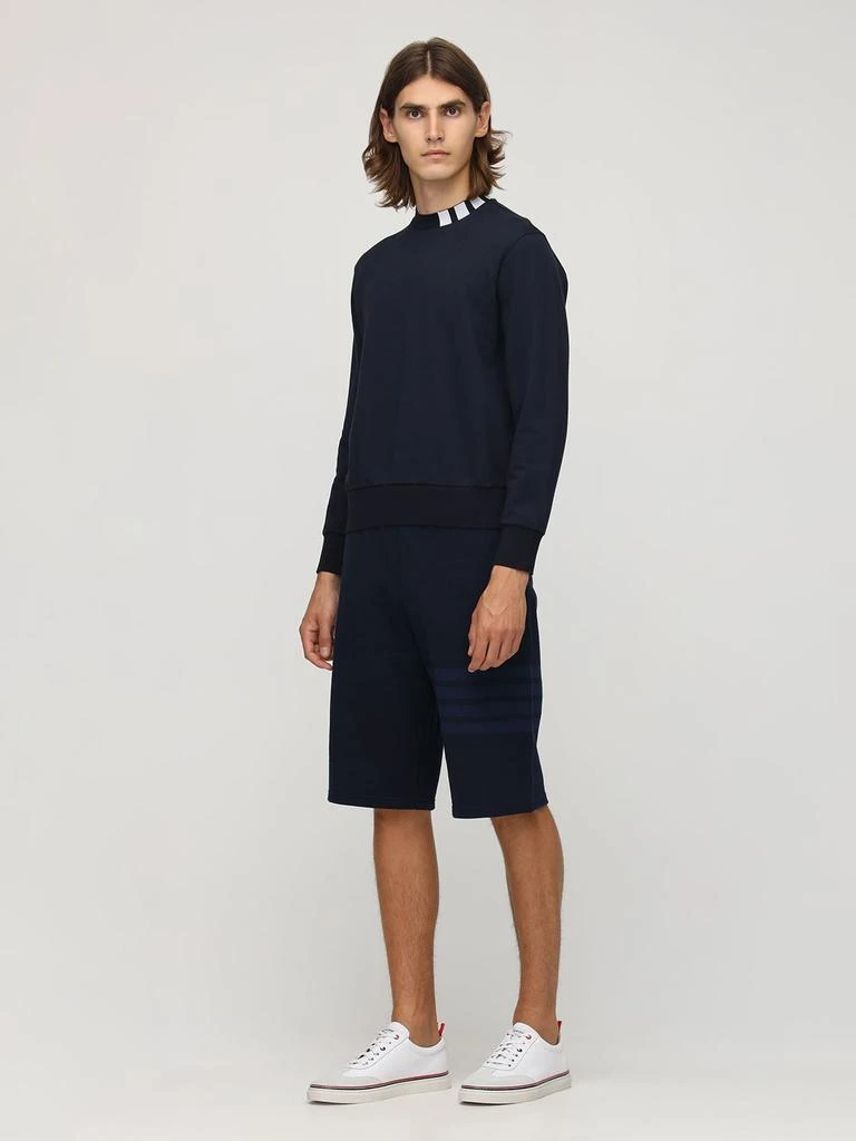 商品Thom Browne|Tonal 4 Bar Cotton Sweat Shorts,价格¥5800,第1张图片详细描述