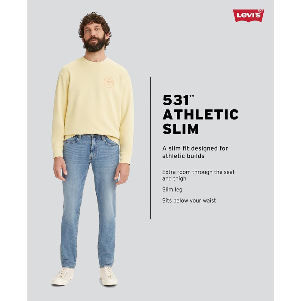 商品Levi's|Flex Men's 531 Athletic Slim-Fit Jeans,价格¥506,第5张图片详细描述