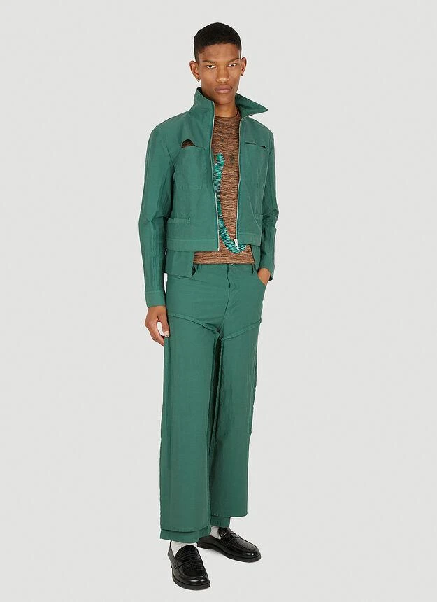 商品Eckhaus Latta|Panel Jacket in Green,价格¥1766,第2张图片详细描述