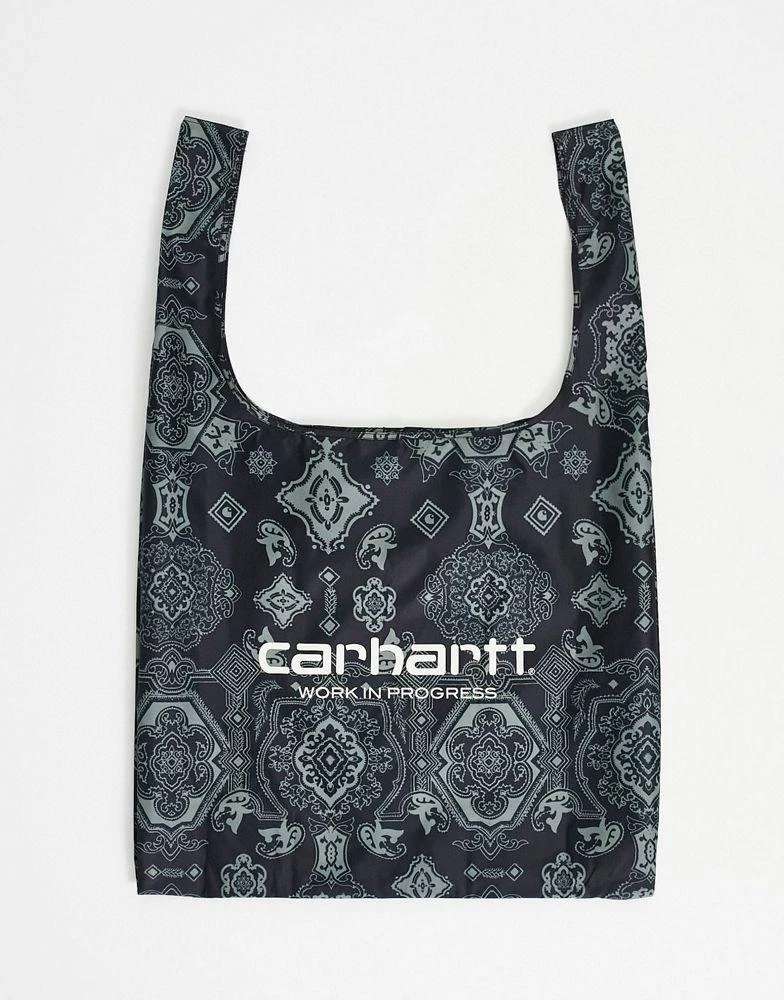 商品Carhartt|Carhartt WIP verse paisley print shopper bag in black,价格¥272,第1张图片