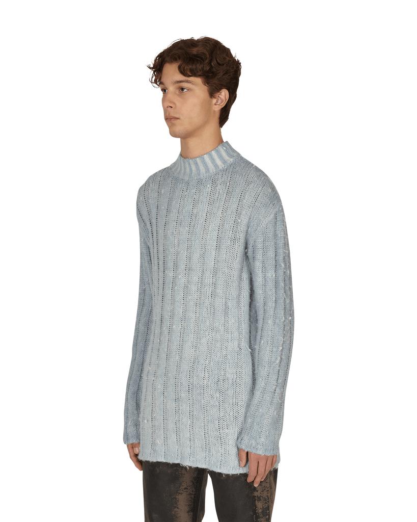 Funnel Neck Sweater Blue商品第3张图片规格展示