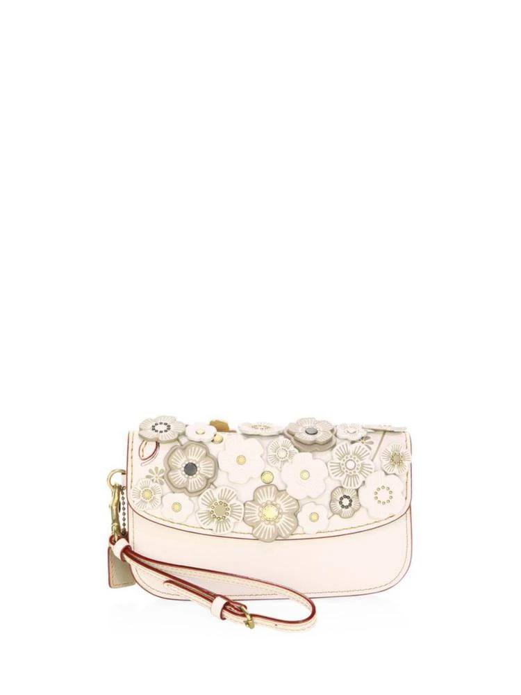 商品Coach|花朵皮革手袋,价格¥2221,第1张图片