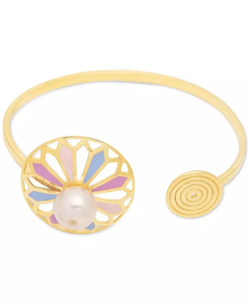 商品Nectar Nectar New York|18k Gold-Plated Pink Cultured Pearl Cuff Bracelet,价格¥1012,第2张图片详细描述