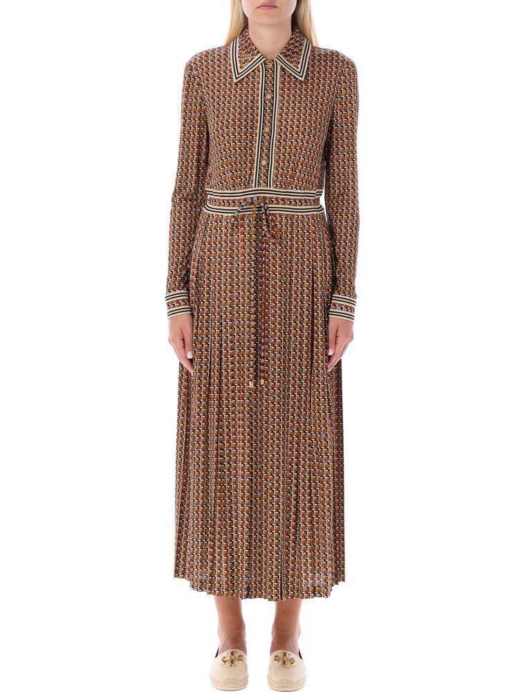 商品Tory Burch|Tory Burch Basketweave Knitted Polo Dress,价格¥3282-¥4286,第1张图片