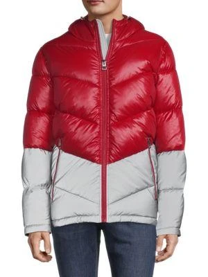 商品GUESS|Colorblock Puffer Jacket,价格¥451,第1张图片