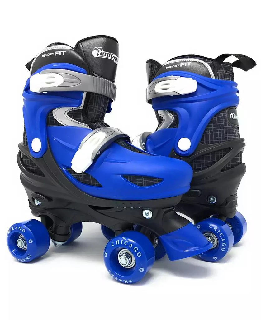 商品Chicago Skates|Chicago Boys Adjustable Quad Roller Skate Set, 7 Pc Set - Size S (J10-J13),价格¥539,第1张图片