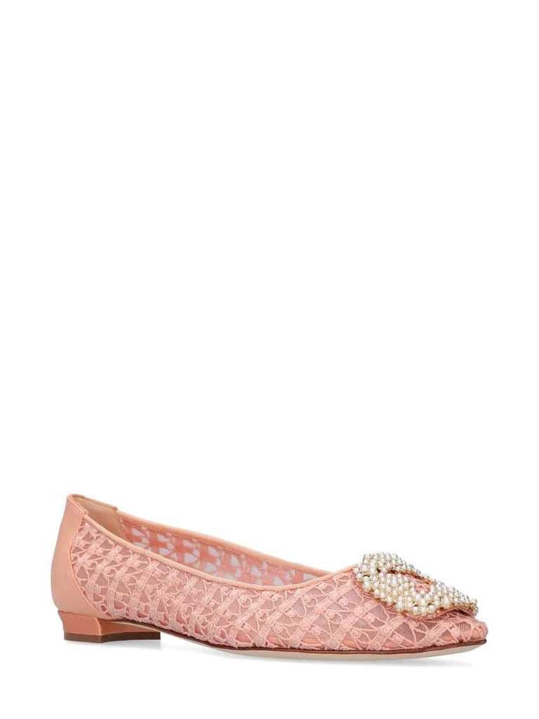 商品Manolo Blahnik|10mm Hangisi Embellished Lace Flats,价格¥8997,第2张图片详细描述