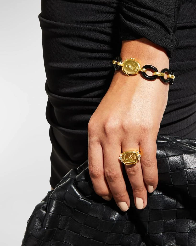 商品Elizabeth Locke|Black Jade and 19k Gold Bracelet,价格¥54793,第5张图片详细描述