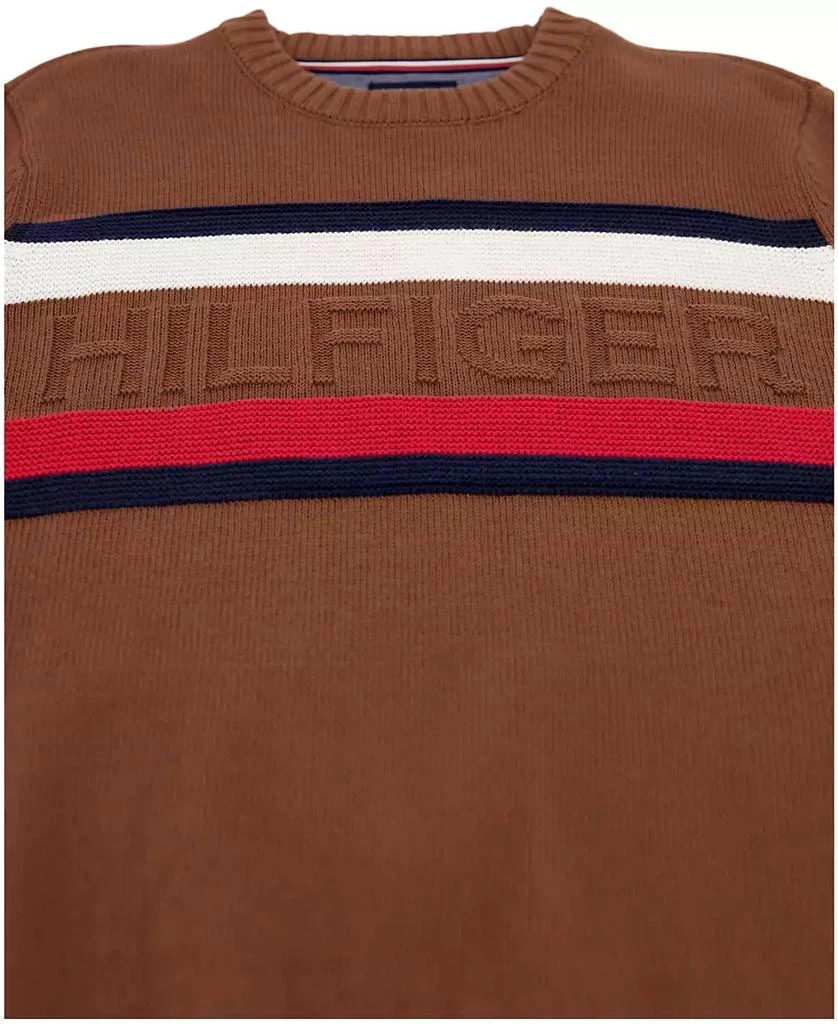 商品Tommy Hilfiger|Toddler and Little Boys Ottoman Stripe Crewneck Sweater,价格¥157,第3张图片详细描述