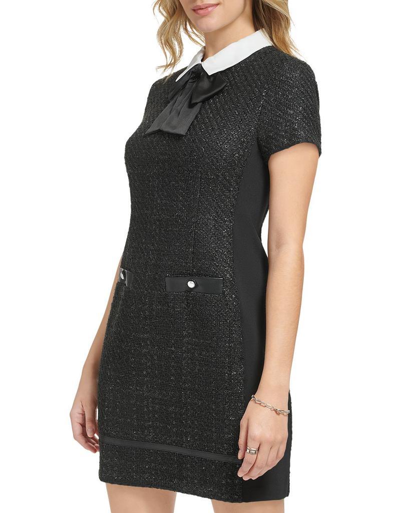 商品Karl Lagerfeld Paris|Collared Bow Neck Sheath Dress,价格¥1191,第1张图片