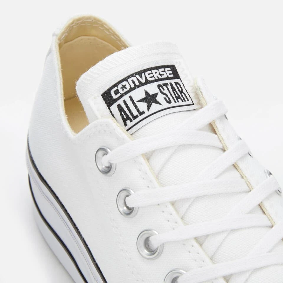 商品Converse|CONVERSE WOMEN'S CHUCK TAYLOR ALL STAR LIFT OX TRAINERS - WHITE/BLACK/WHITE,价格¥421,第4张图片详细描述