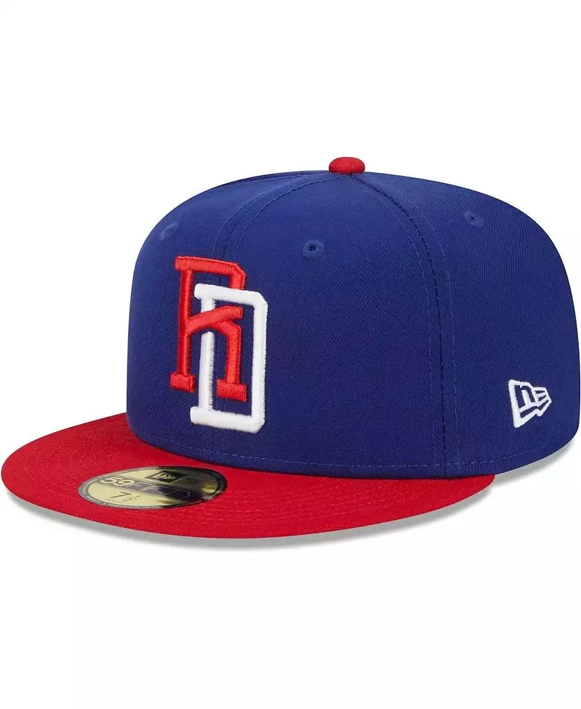 商品New Era|Men's Blue Dominican Republic Baseball 2023 World Baseball Classic 59FIFTY Fitted Hat,价格¥229,第3张图片详细描述