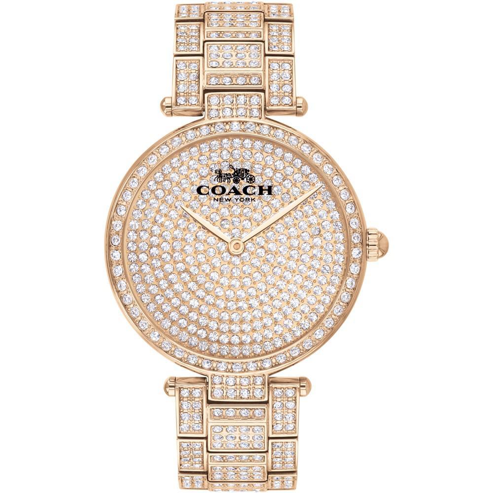 商品Coach|Women's Park Carnation Gold-Tone Bracelet Watch 34mm,价格¥3055,第1张图片