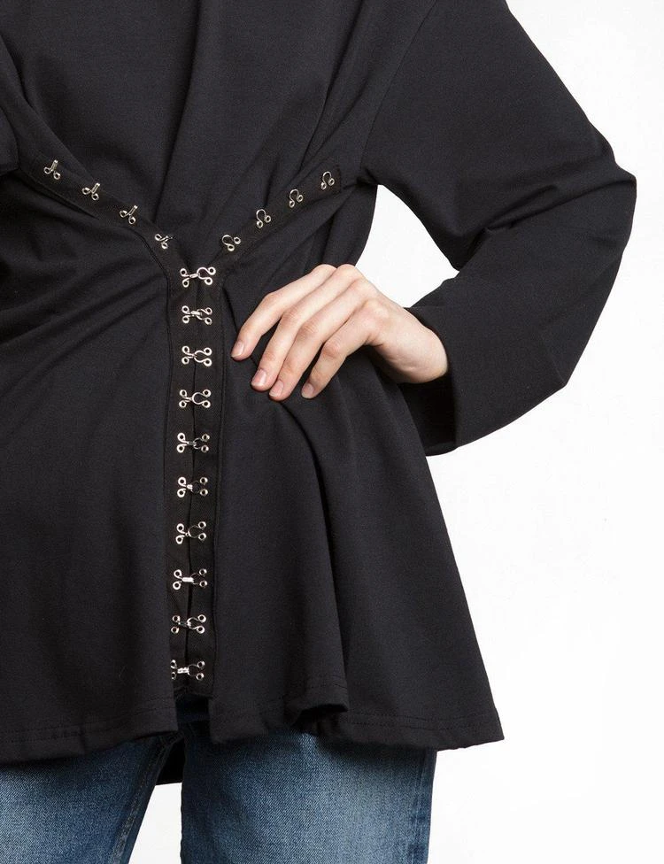 商品Pixie Market|Corset Hook Black Long Sleeve Tee,价格¥303,第2张图片详细描述