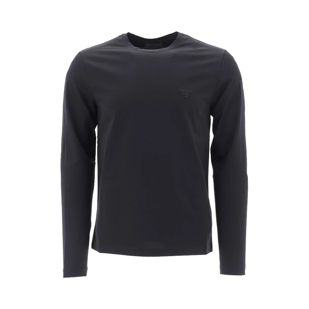 商品Prada|Prada 普拉达 男士黑色长袖T恤 UJL565-1UOR-F0002,价格¥3203,第1张图片