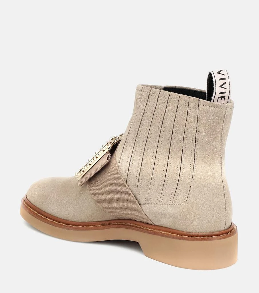 商品Roger Vivier|Viv’ Rangers suede ankle boots,价格¥14586,第3张图片详细描述