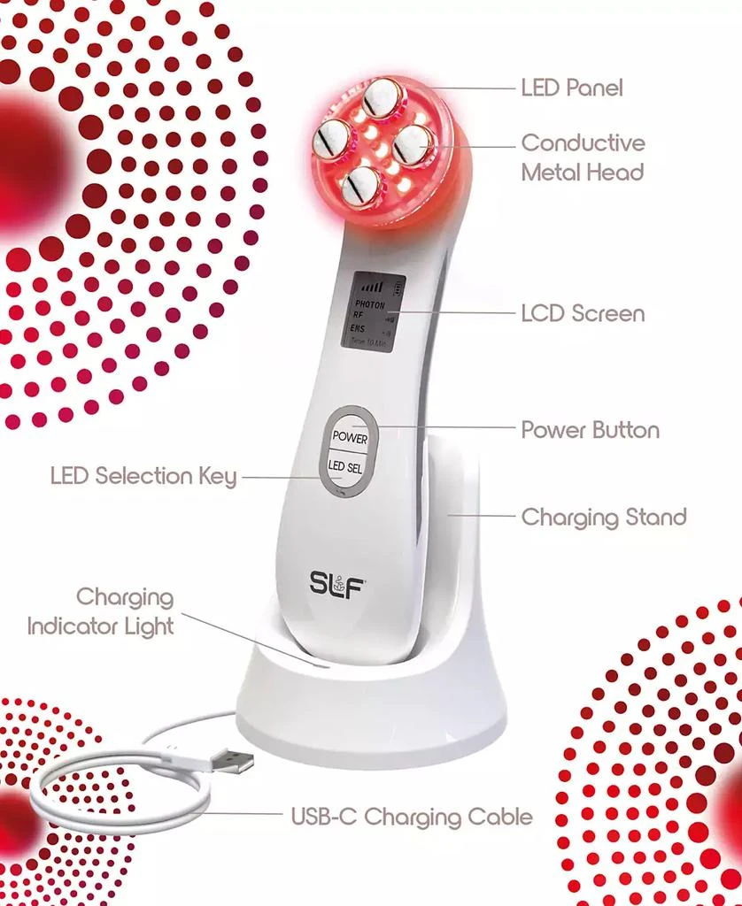 商品Tzumi|SLF Radio Frequency Microcurrent Facial Device & Massager Tool,价格¥406,第3张图片详细描述