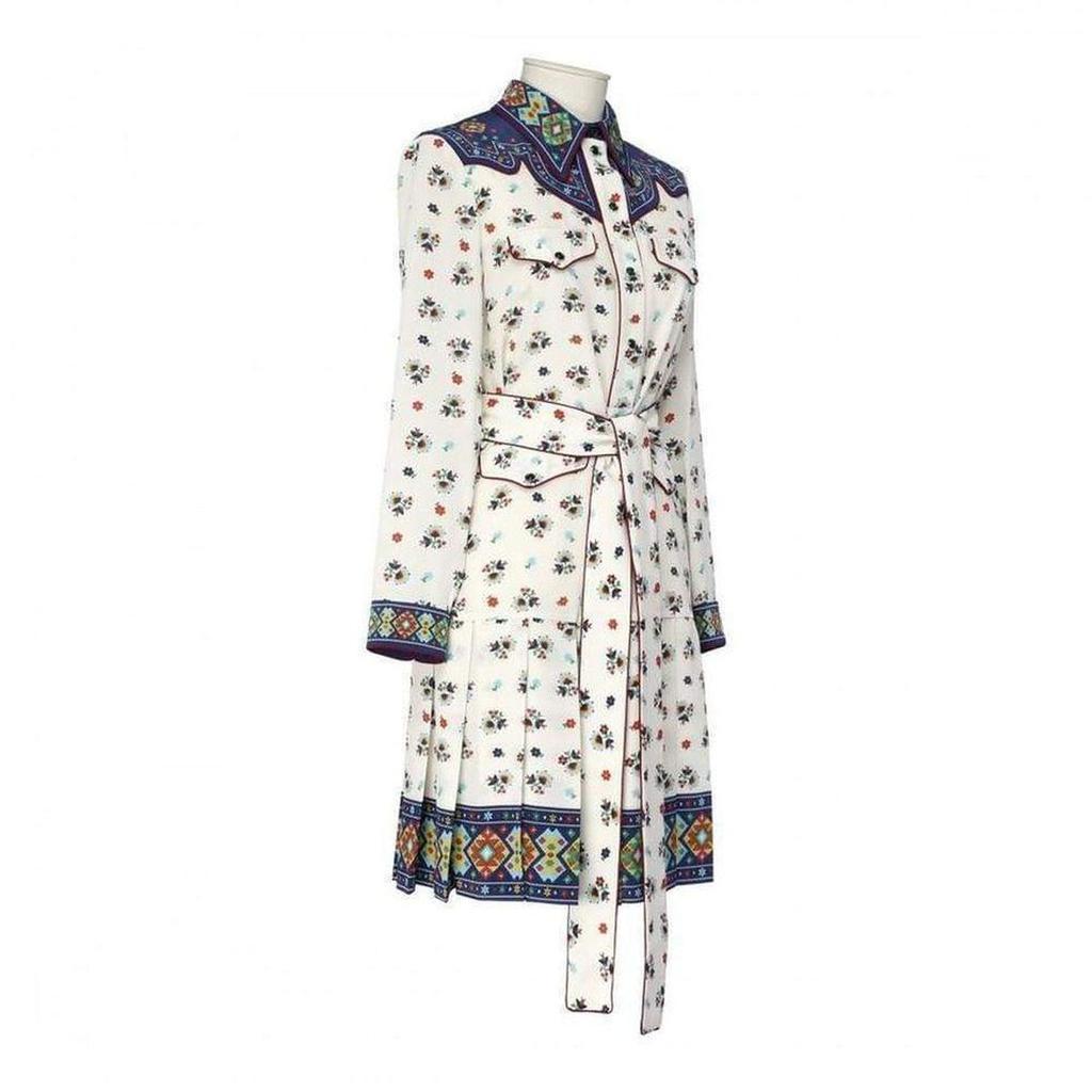 商品Gucci|Gypsy Print Silk Cocktail Dress,价格¥11706,第4张图片详细描述