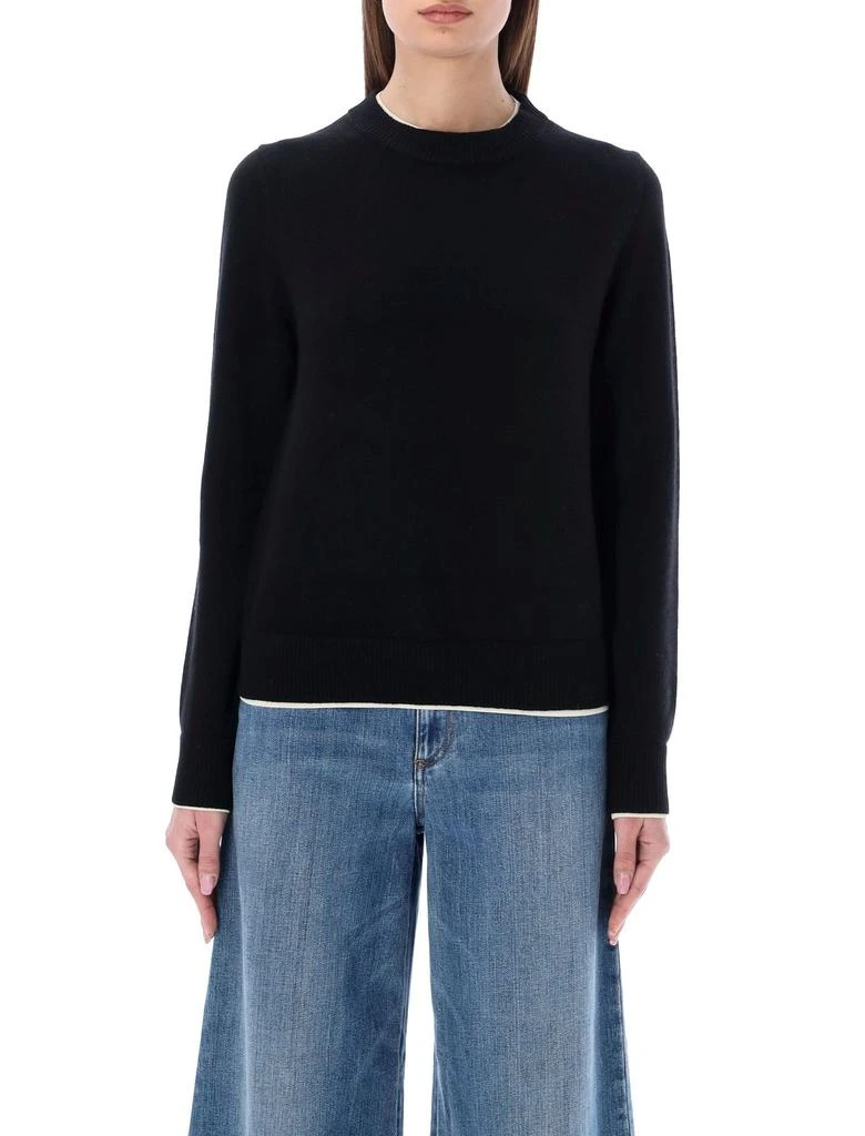 商品Tory Burch|Tory Burch Double Layer Crewneck Knitted Sweater,价格¥3783,第3张图片详细描述