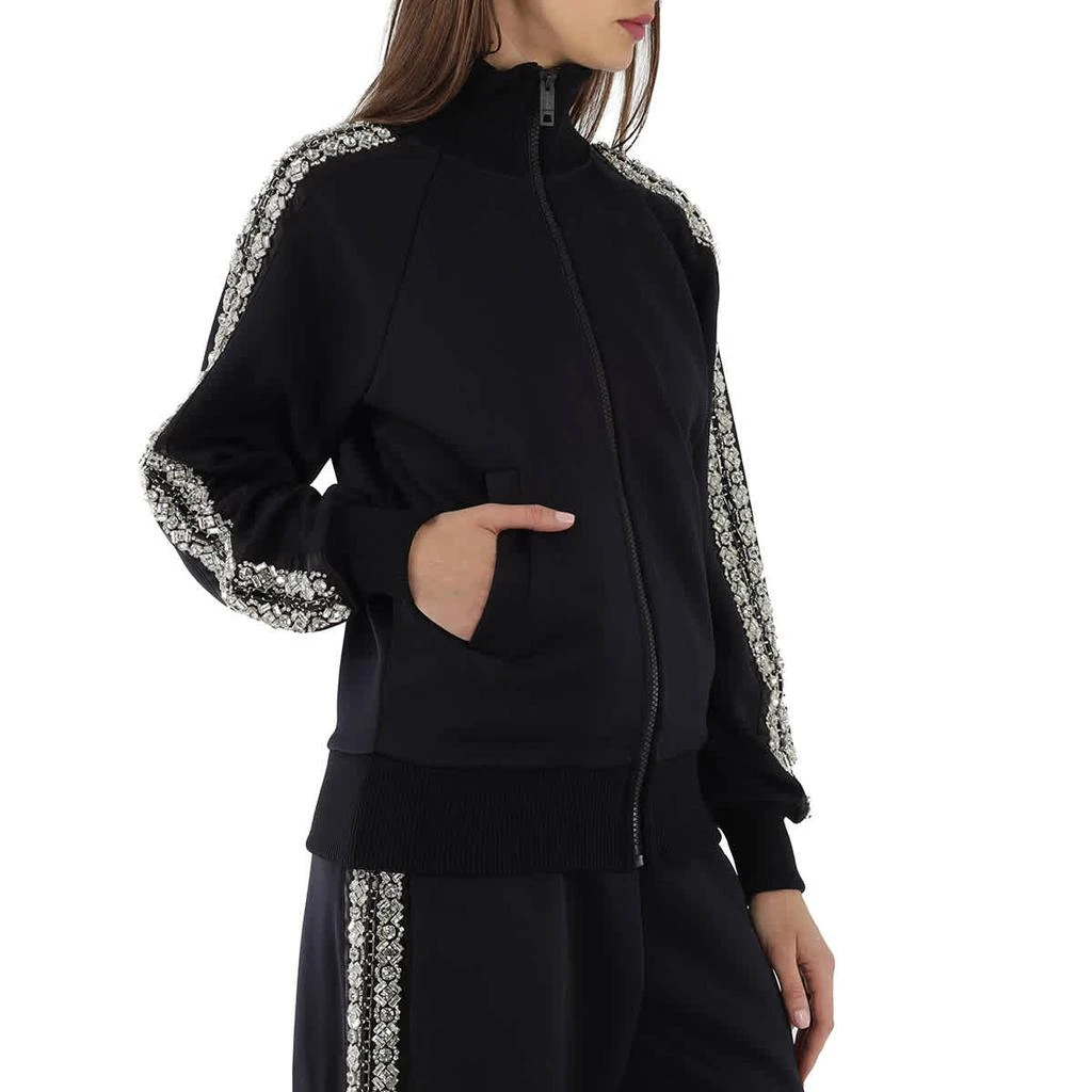 商品Burberry|Ladies Crystal Detail Jersey Tracksuit Jacket In Black,价格¥3182,第2张图片详细描述