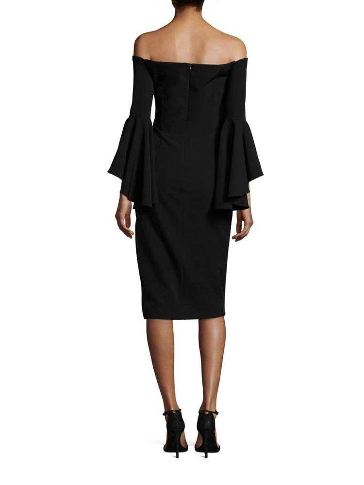 商品Milly|Selena Italian Cady Bell Sleeve Dress,价格¥1454,第2张图片详细描述