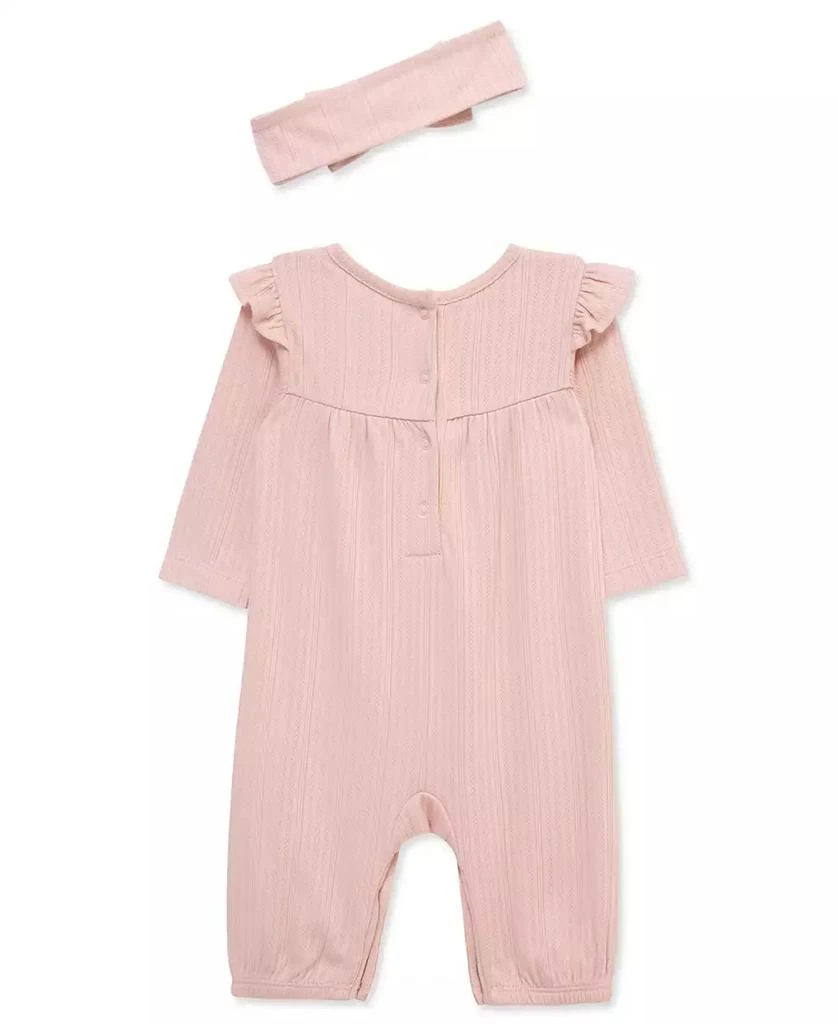 商品Little Me|Baby Girls Jumpsuit & Headband Set,价格¥236,第2张图片详细描述