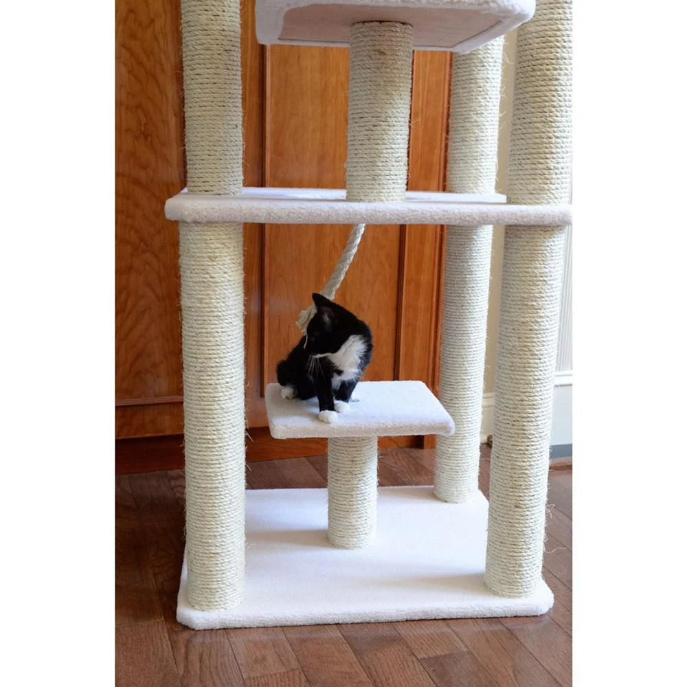 Real Wood Cat Tree, 6 Levels With Playhouse & Rope Swing 商品
