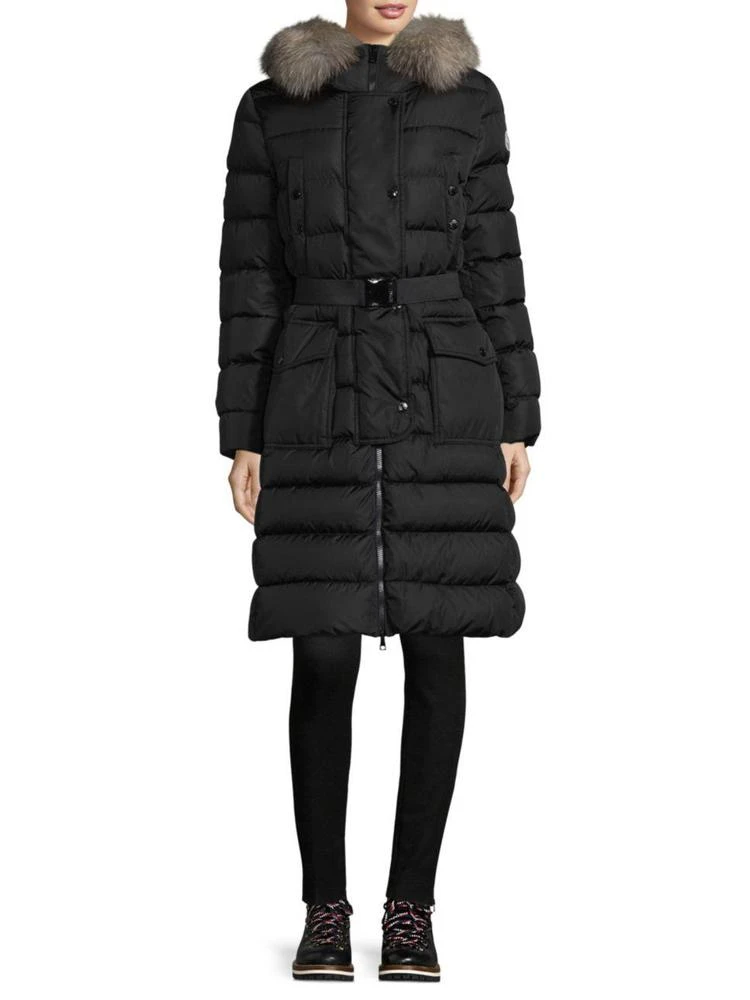 商品Moncler|Khloe Fox Fur Trim Down Jacket,价格¥14800,第1张图片