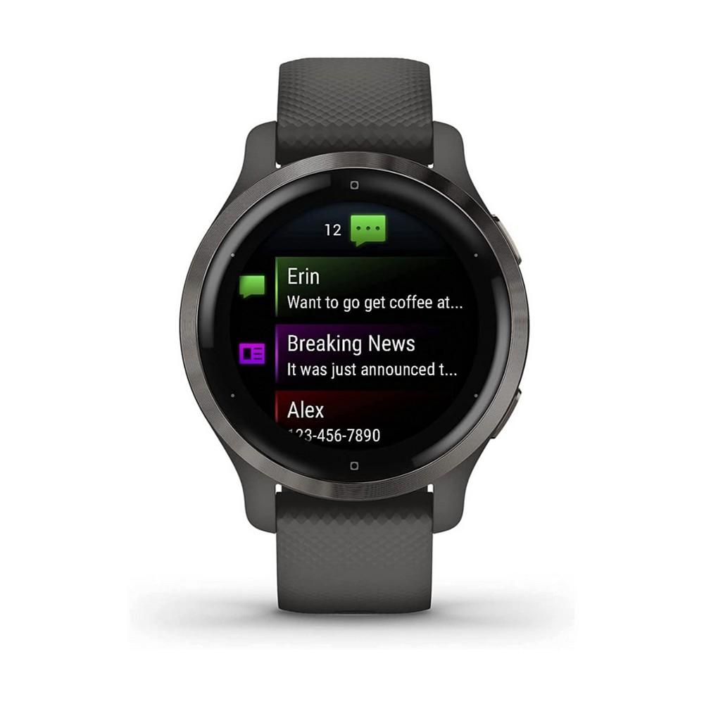 Unisex Venu 2S Black Silicone Band Smart Watch 40mm商品第2张图片规格展示