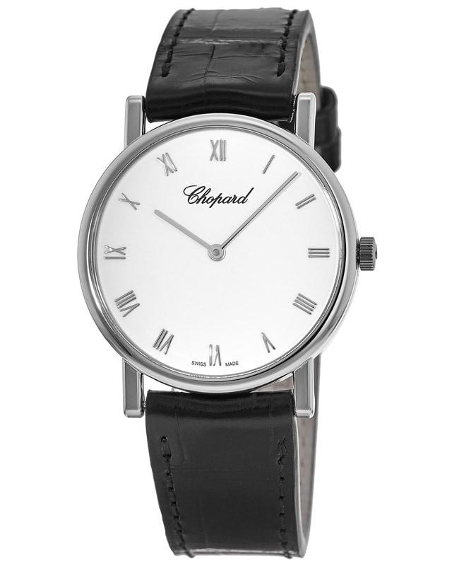 Chopard Classique Homme 18kt White Gold Leather Strap  Women's Watch 163154-1001商品第1张图片规格展示